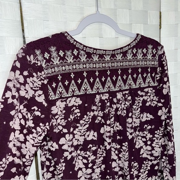 Lucky Brand Boho Mixed Peasant Top Women’s Size Small - Picture 5 of 12